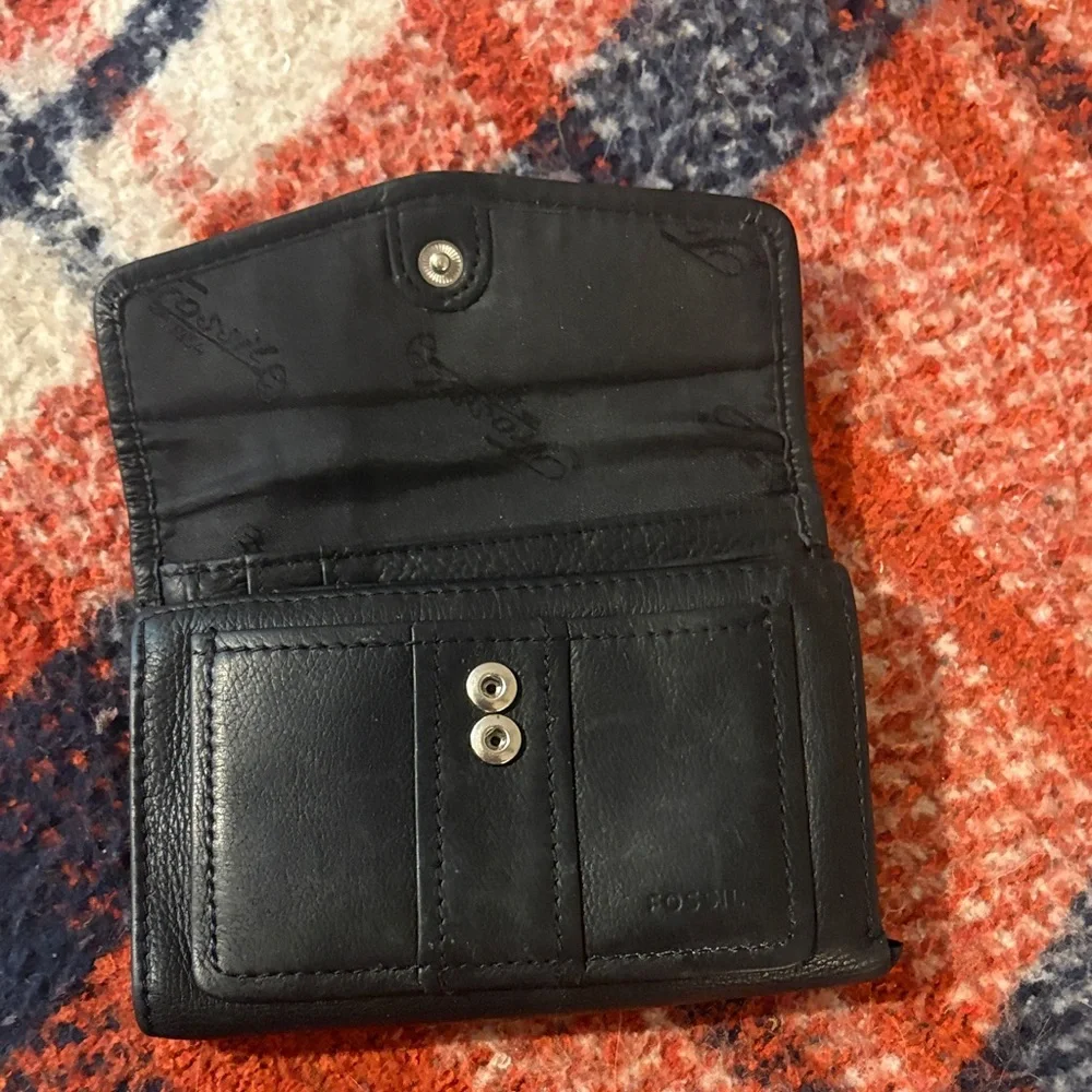 Fossil Black Leather Wallet‎